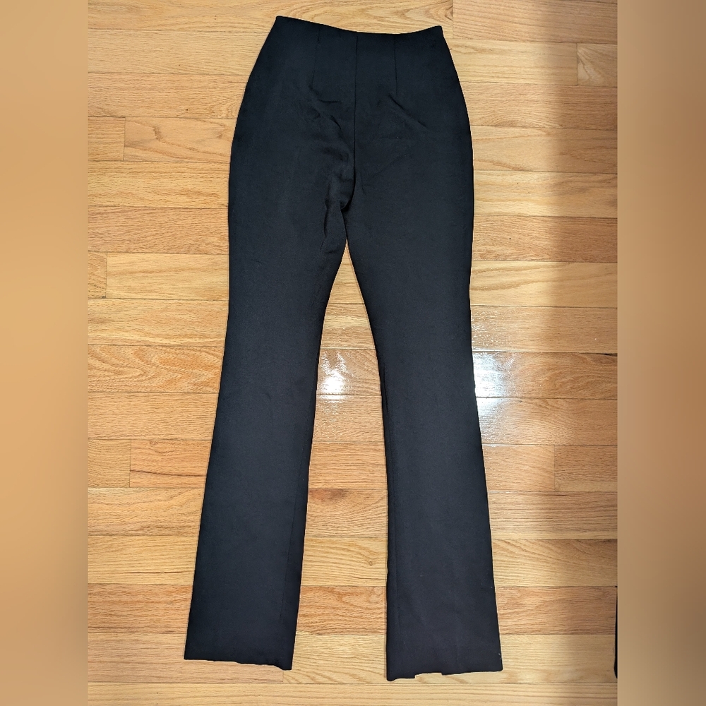 NWOT SANDRO HAVRE HIGH WAIST SPLIT HEM FLARE PANTS - Picture 11 of 12